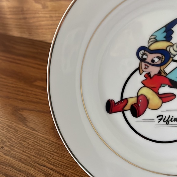 Disney Gremlins Mascot Fifinella WASP Women Air Force Service Pilots 8” Plate - Picture 7 of 11